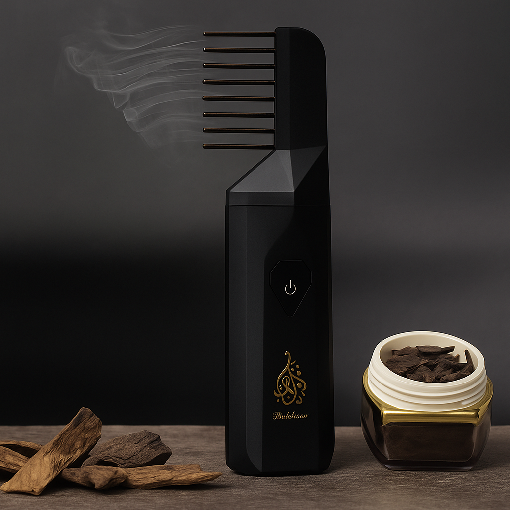 2-i-1 Elektrisk Rökelse- och Hårkam – Avkoppling & Fräschhet Överallt