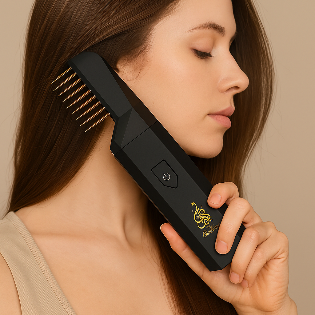2-i-1 Elektrisk Rökelse- och Hårkam – Avkoppling & Fräschhet Överallt