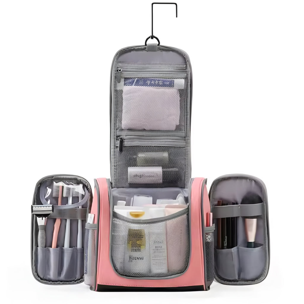 Vattentät Sminkväska för Resor – Hopfällbar, Hängbar & Rymlig