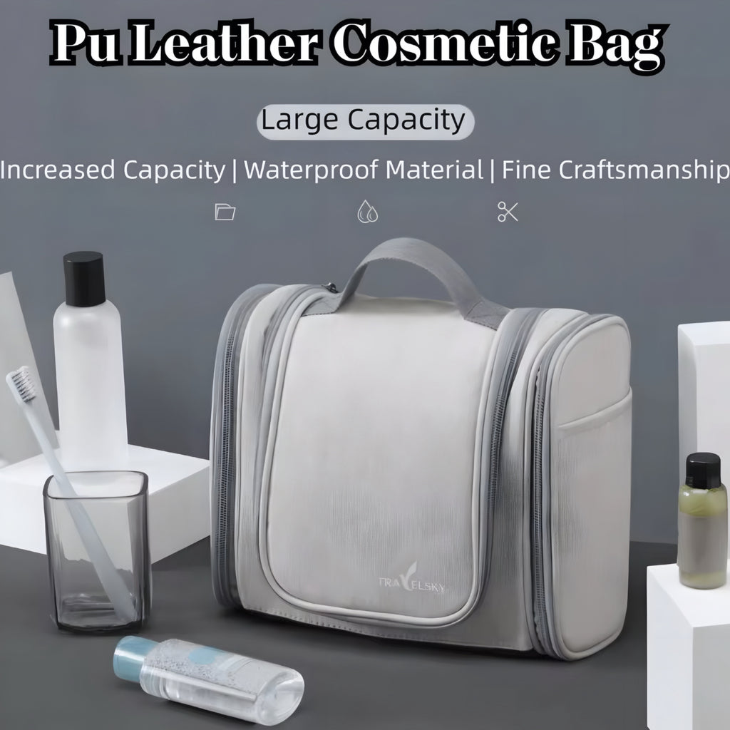 Vattentät Sminkväska för Resor – Hopfällbar, Hängbar & Rymlig