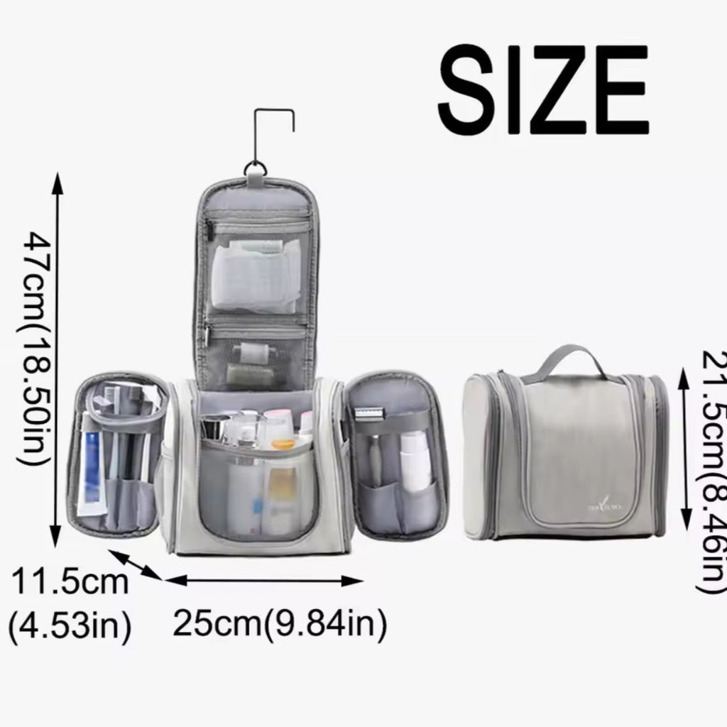 Vattentät Sminkväska för Resor – Hopfällbar, Hängbar & Rymlig