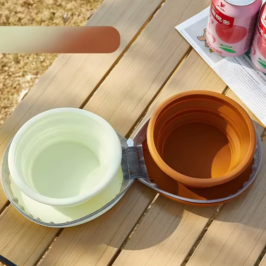 Hopfällbar Resehundskål – Smidig, Praktisk & 2-i-1