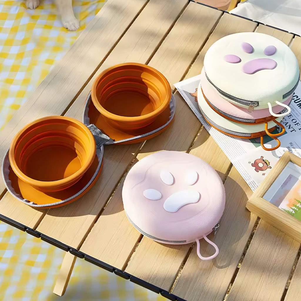 Hopfällbar Resehundskål – Smidig, Praktisk & 2-i-1