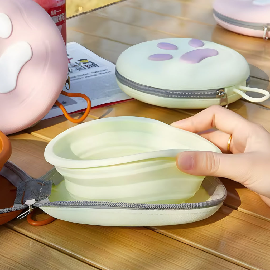 Hopfällbar Resehundskål – Smidig, Praktisk & 2-i-1