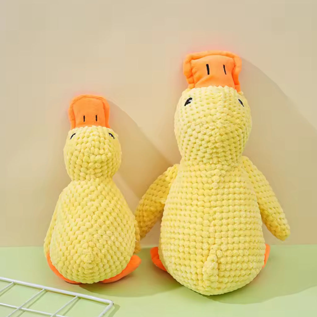 Mysig Anka Plyschleksak för Hundar – Mjuk, Hållbar & Lekfull