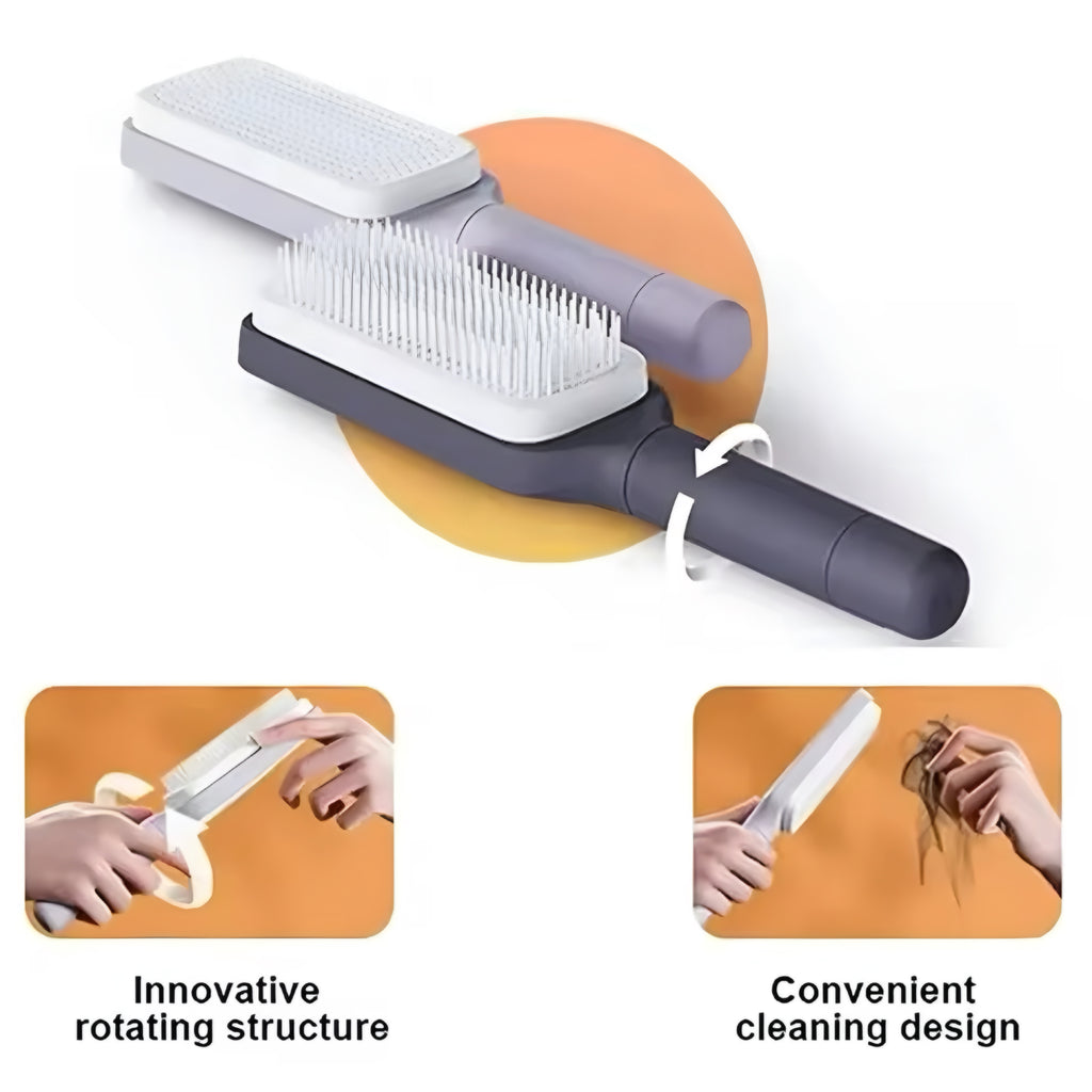 Självrengörande Roterande Hårborste