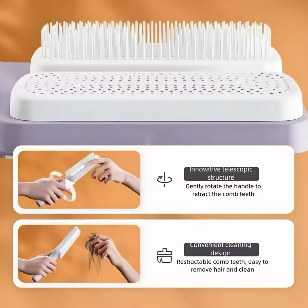 Självrengörande Roterande Hårborste