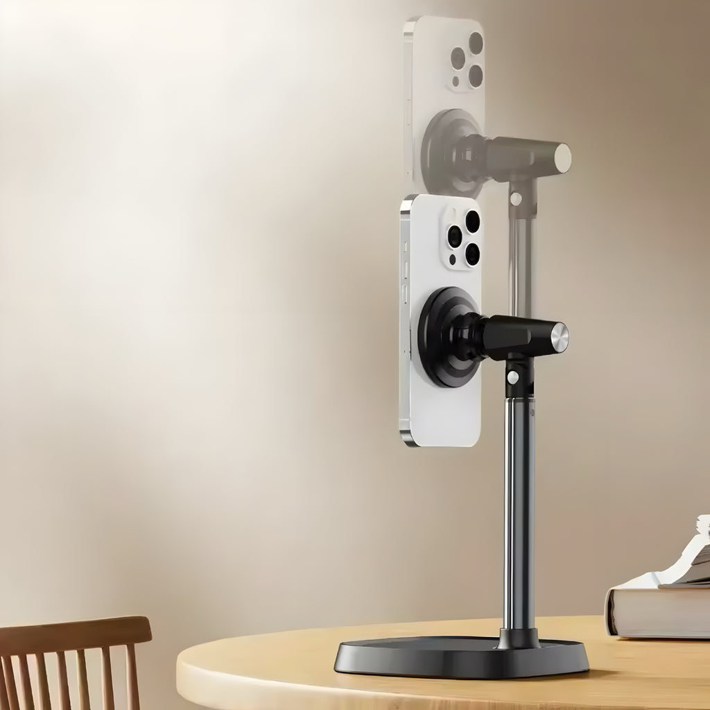 Aluminium Magnetisk Mobilhållare – Justerbar & Minimalistisk