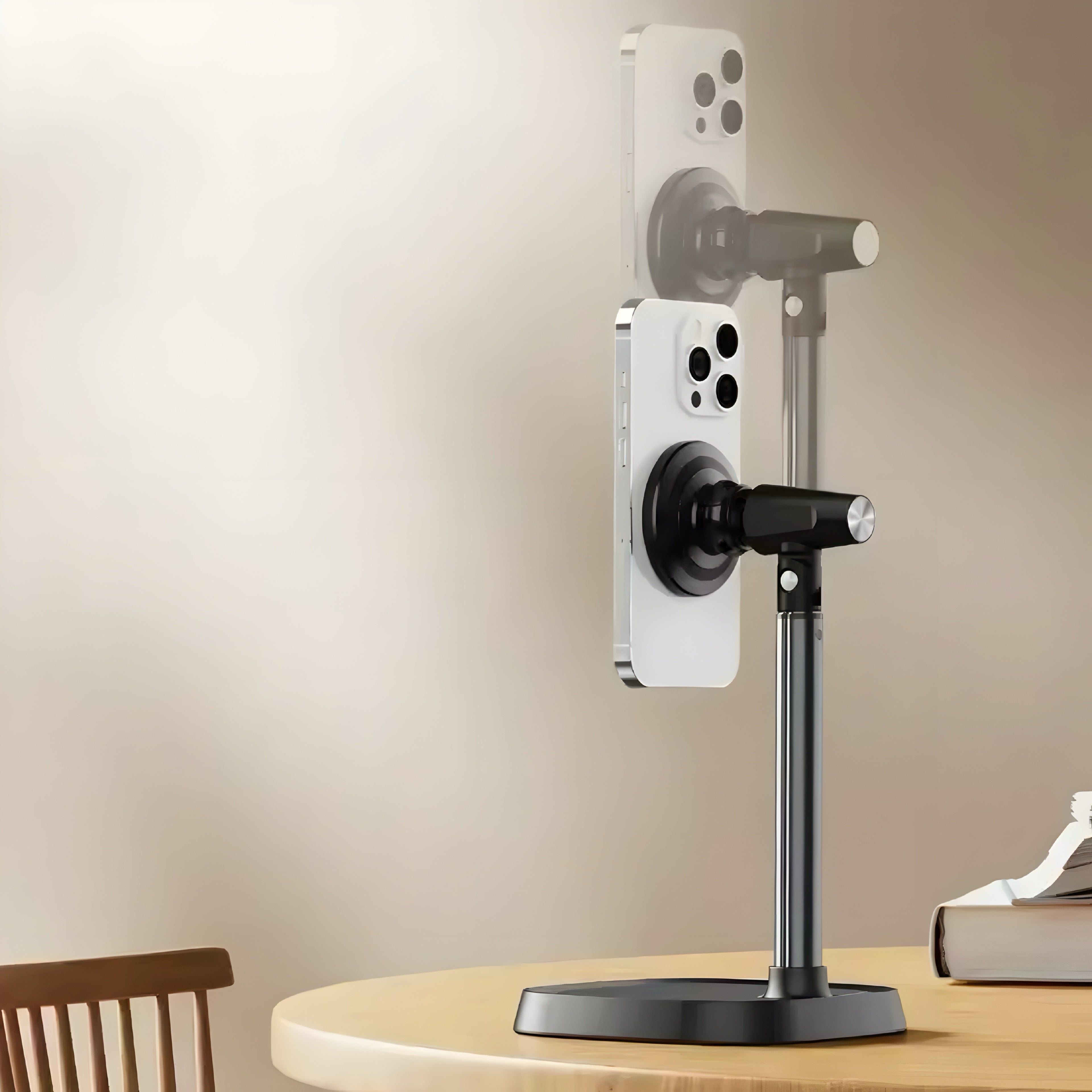 Aluminium Magnetisk Mobilhållare – Justerbar & Minimalistisk