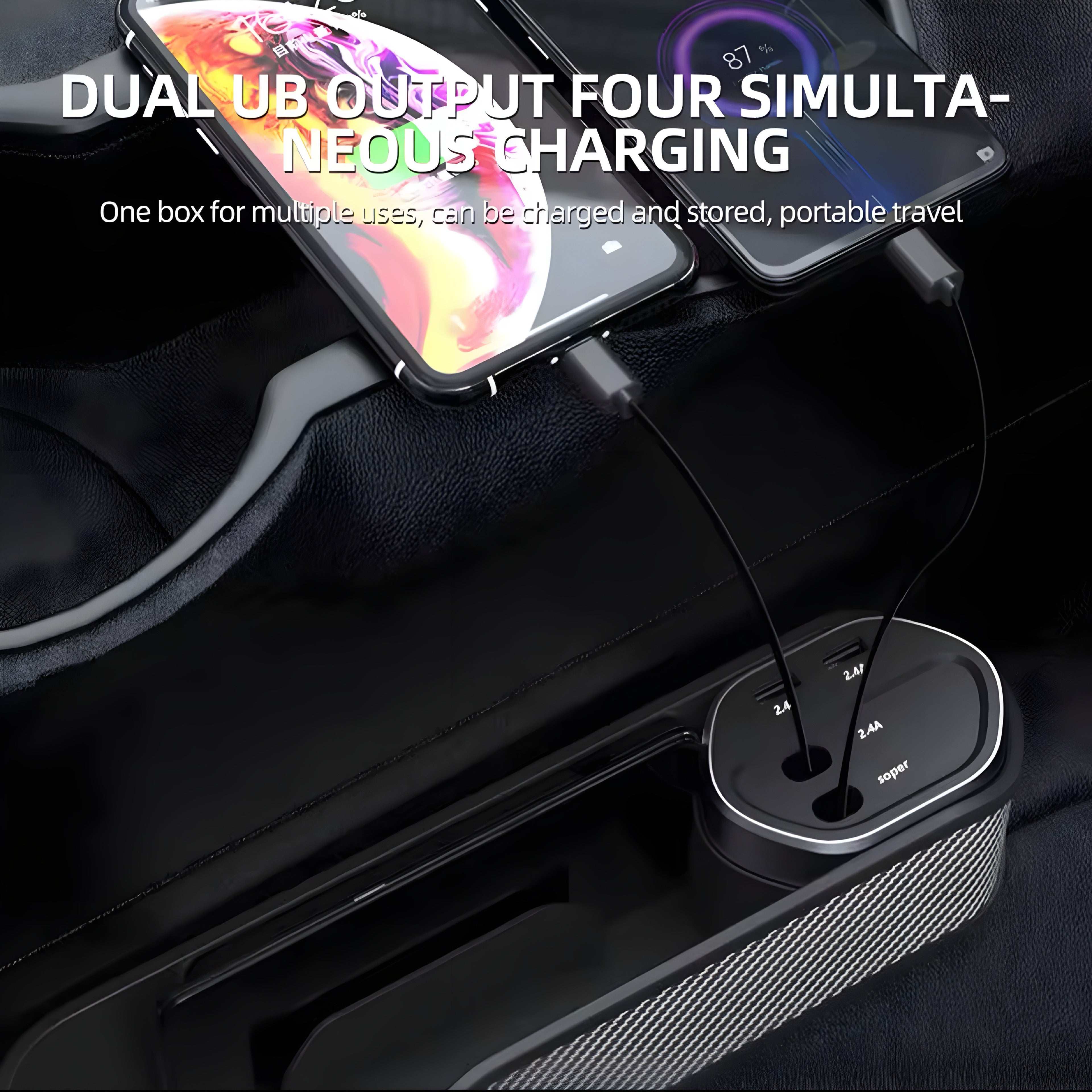 Car Seat Gap Organizer – Smart Förvaring & Laddning