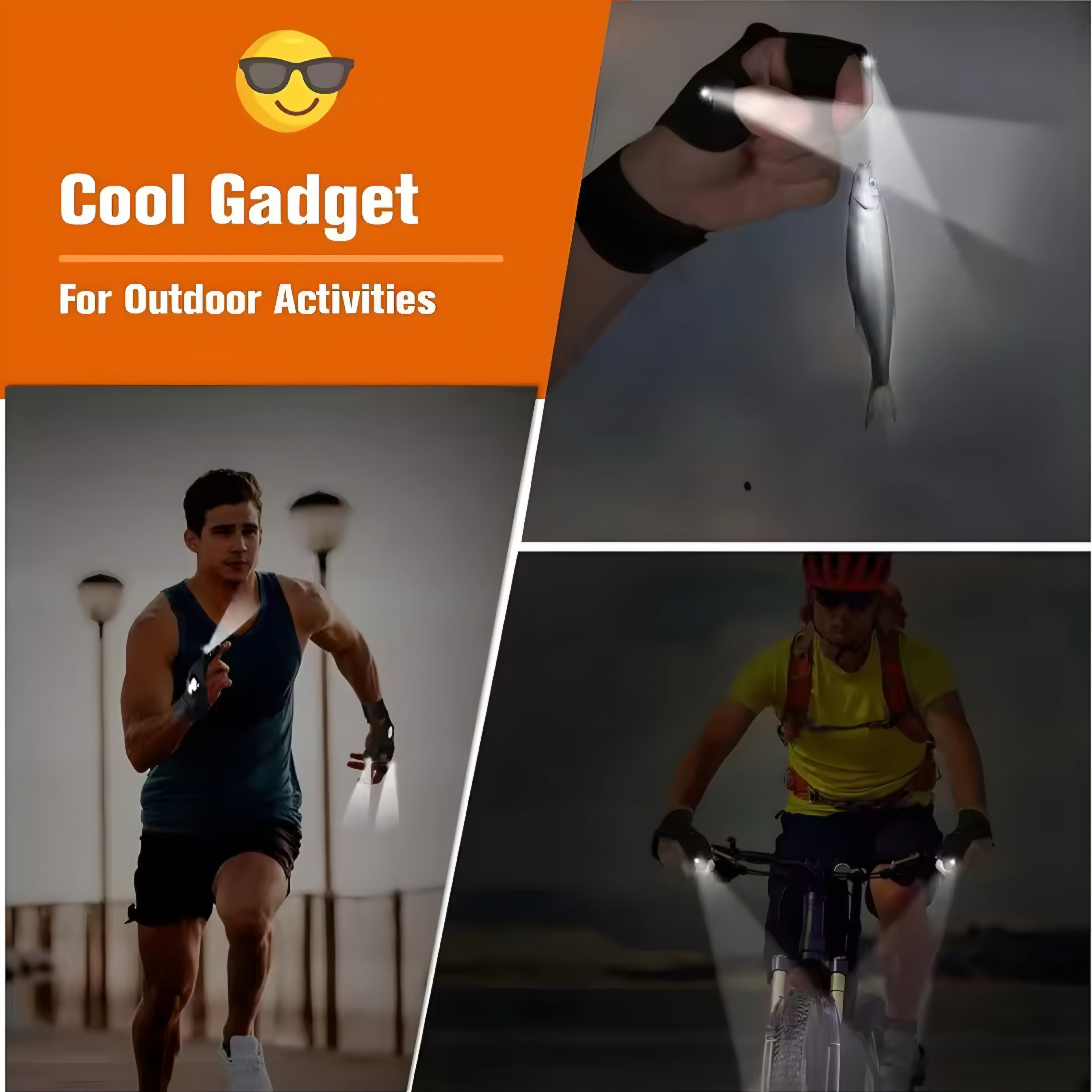 Hands-Free LED-Handske – Ljus för Nattaktiviteter